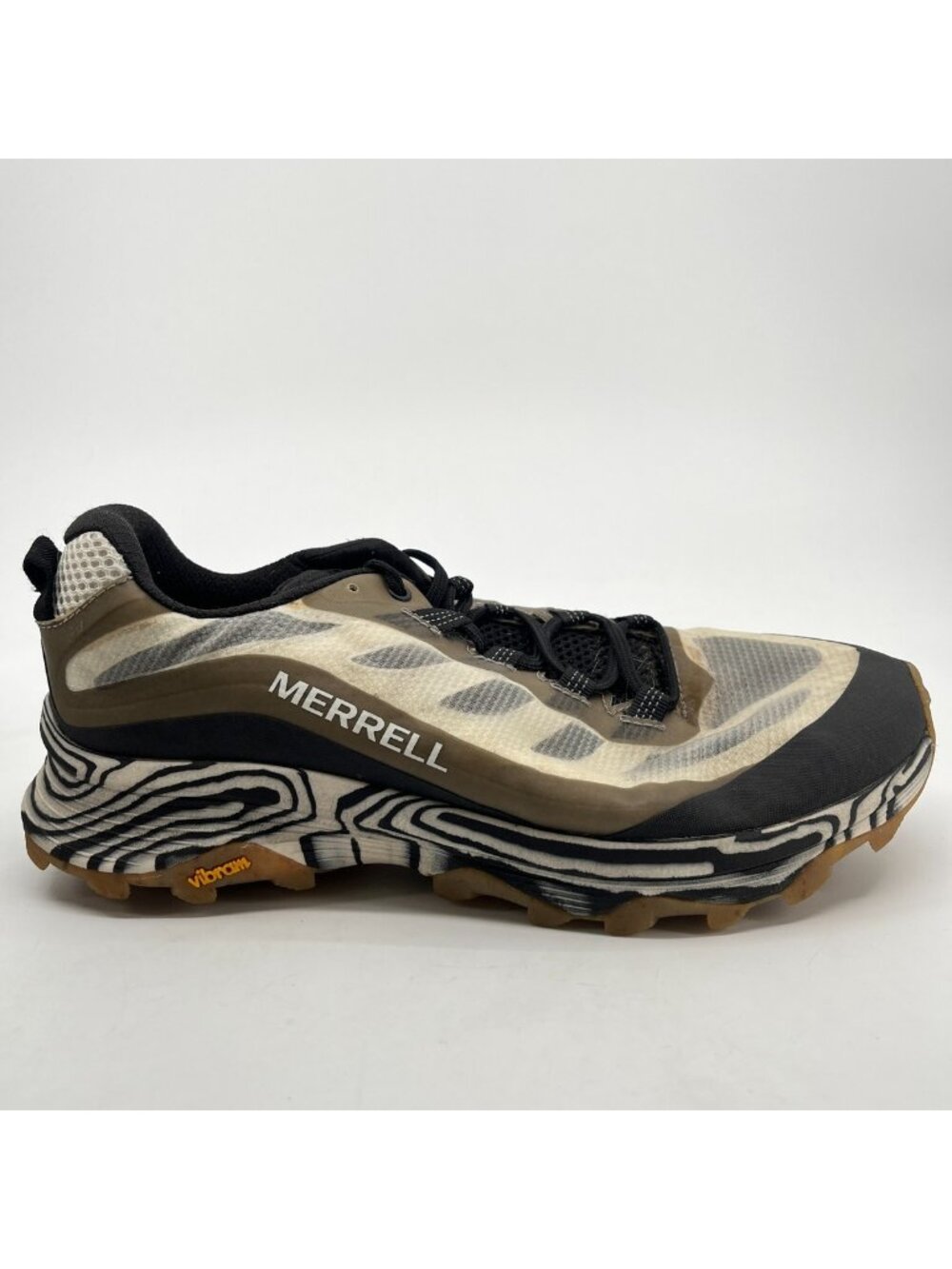 Merrell Moab Speed Solution Dye Mens Size 8.5 Black Trail Running Shoes Sneakers